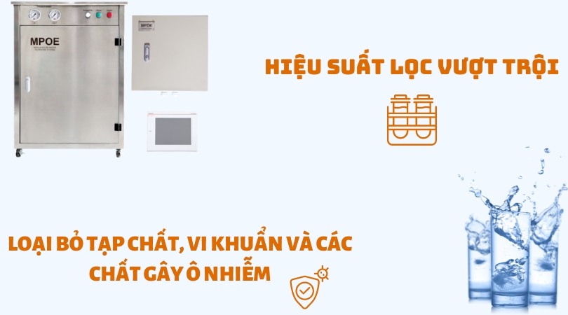 Hệ thống lọc tổng Cleansui MPOE-P hiệu suất lọc tốt