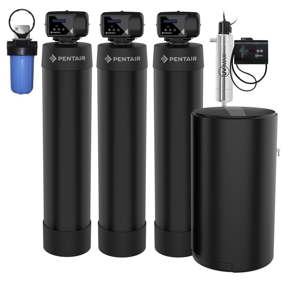 Bộ lọc tổng biệt thự nhập khẩu dùng muối hoàn nguyên PENTAIR WF4-UV công suất 3m3/h- 2-6 phòng tắm